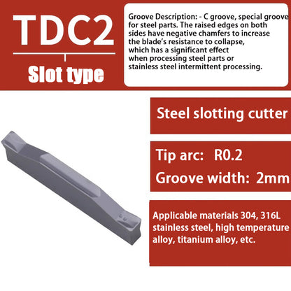 107-end face slot cutter CNC Swiss machine inner hole snap ring slot cutter cutting blade TDJ/TDC/TDXU Shandong Denso Pricision Tools Co.,Ltd.