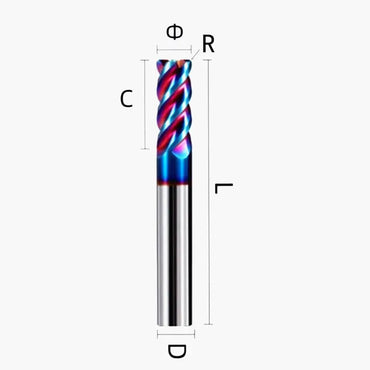 China produces CNC tools Save 90% of costs Customizable HRC65 4Flutes Corner Radius End Mill Tungsten  Carbide End Mill CNC Milling Cutter Tool Shandong Denso Pricision Tools Co.,Ltd.