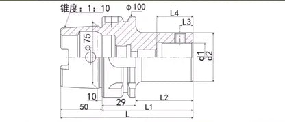 HSK100A Fine Boring Shank HSK63A 50 Rough Boring Shank CK 1 2 3 4 5 6 Fine Adjustment Boring Tools Shandong Denso Pricision Tools Co.,Ltd.