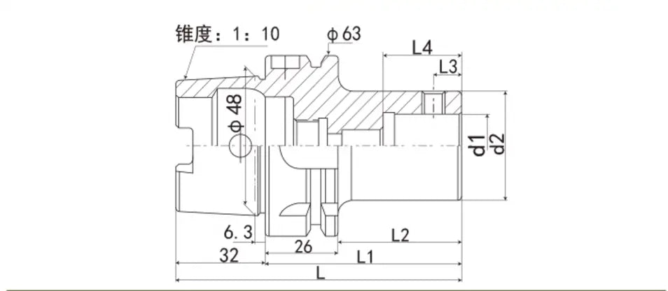 HSK100A Fine Boring Shank HSK63A 50 Rough Boring Shank CK 1 2 3 4 5 6 Fine Adjustment Boring Tools Shandong Denso Pricision Tools Co.,Ltd.