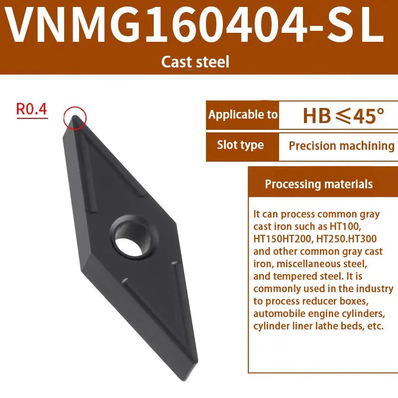 VNMG160408/08 Turning inserts Turning slotting diamond turning tools Shandong Denso Pricision Tools Co.,Ltd.