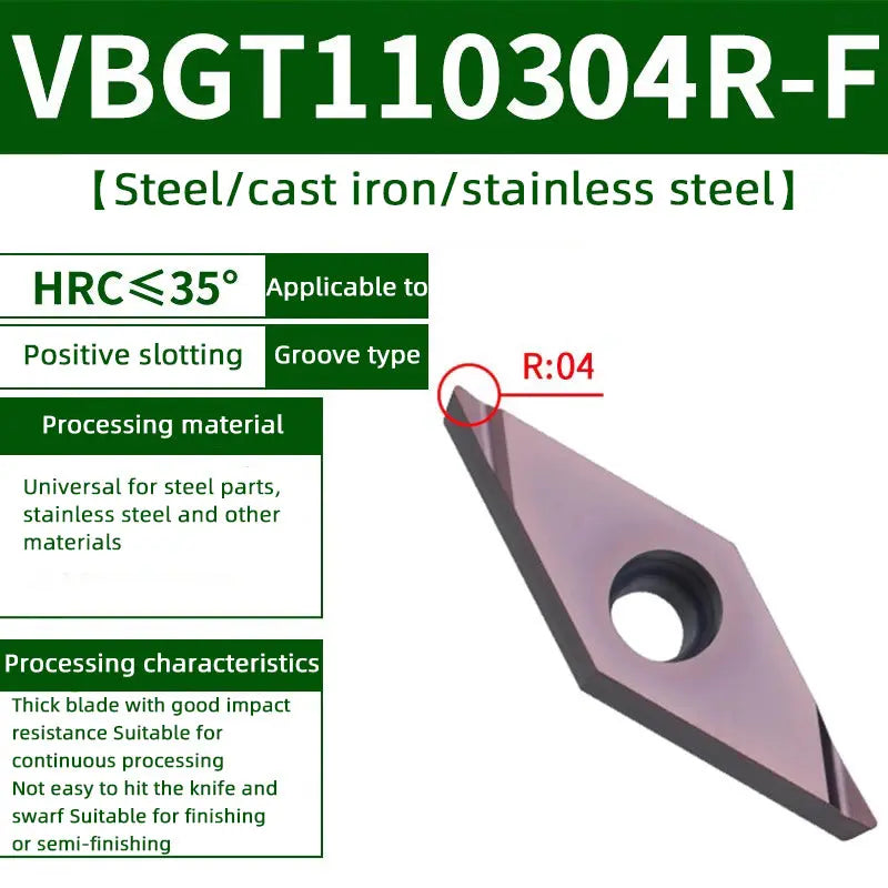 85-VBMT/VCMT/VCGT/VBGT tungsten steel blade diamond head Shandong Denso Pricision Tools Co.,Ltd.