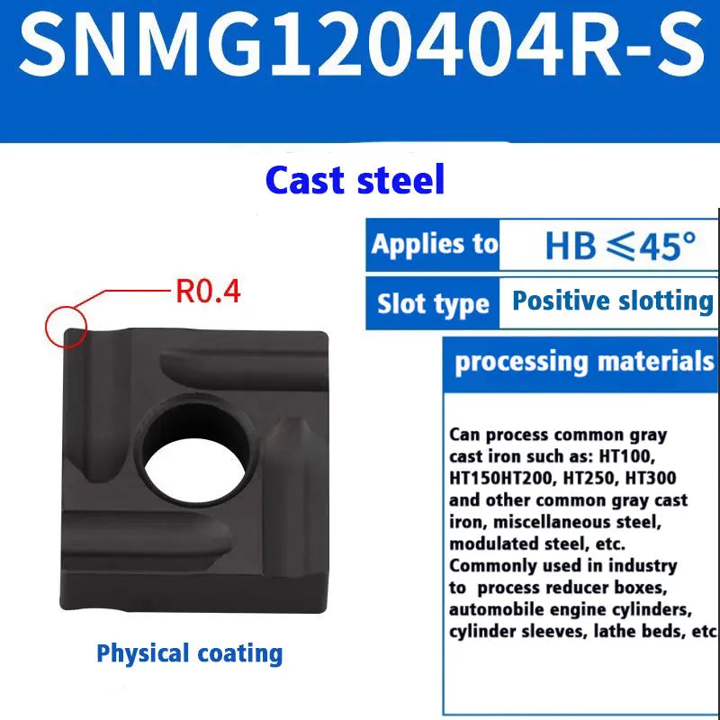 SNMG120408/04 Steel Castings Square insert Bits Shandong Denso Pricision Tools Co.,Ltd.