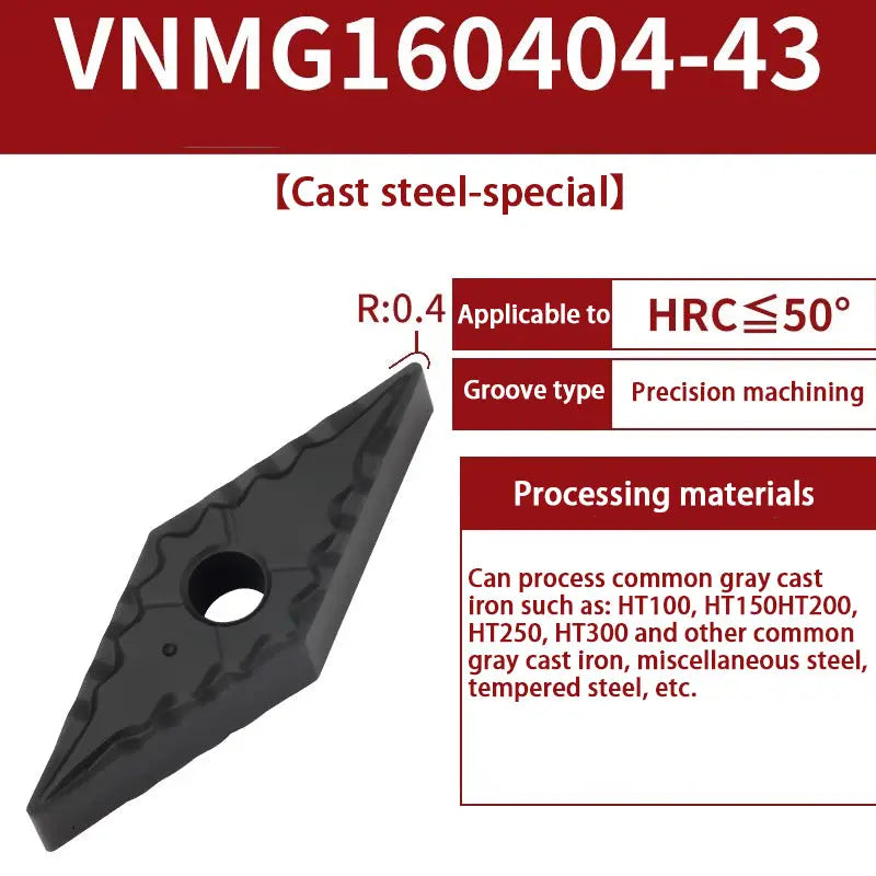 VNMG160408/08 Turning inserts Turning slotting diamond turning tools Shandong Denso Pricision Tools Co.,Ltd.