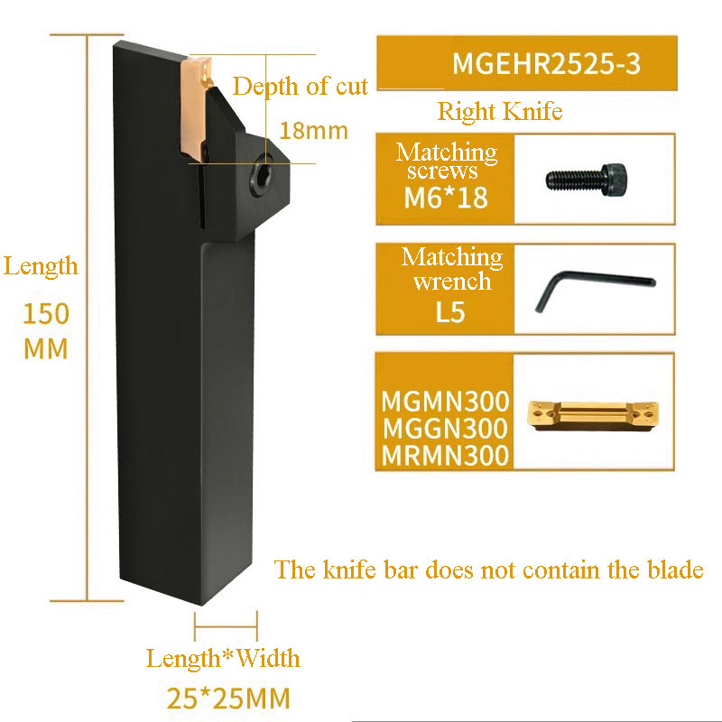 1002-MGEHR2020-3 straight  knife lathe tool lengthened cutting knife slotting knife