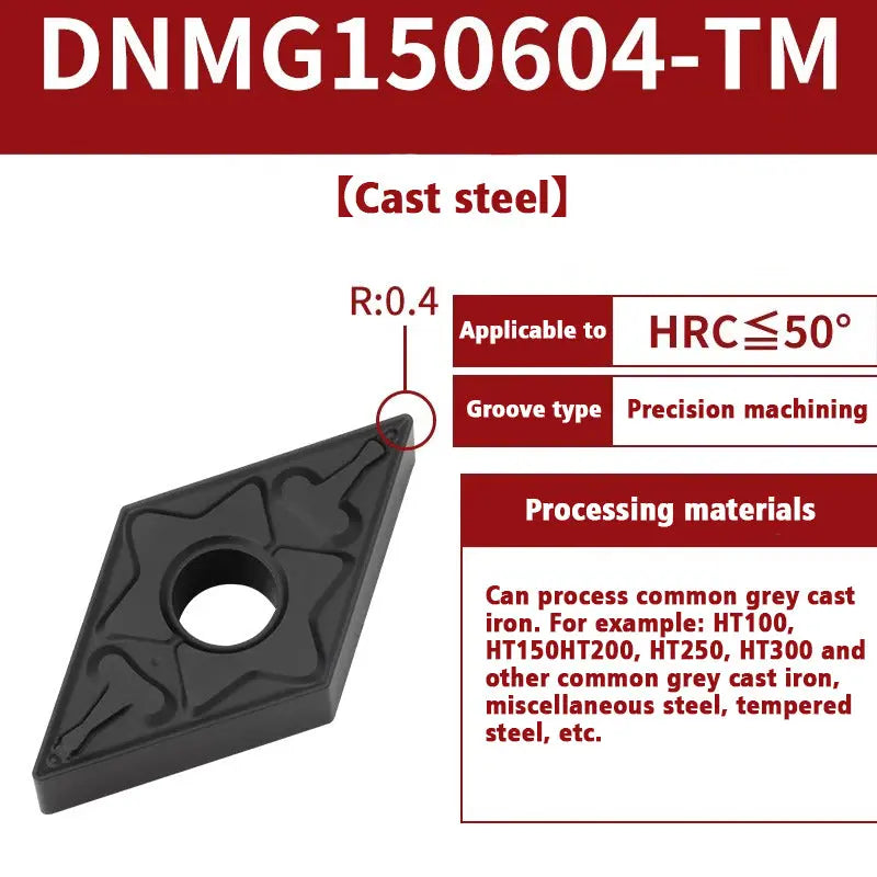 67-Turning tool blade 55 degree diamond DNMG1504 outer circle inner hole turning tool Shandong Denso Pricision Tools Co.,Ltd.