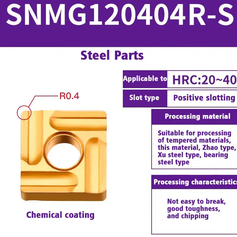 SNMG120408/04 Steel Castings Square insert Bits Shandong Denso Pricision Tools Co.,Ltd.