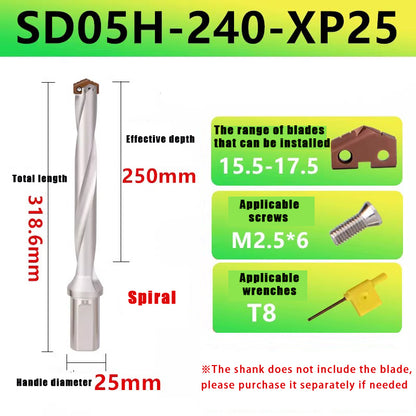 3012-Spade drill Deep hole drill Crown drill bar Violent drill Gun drill