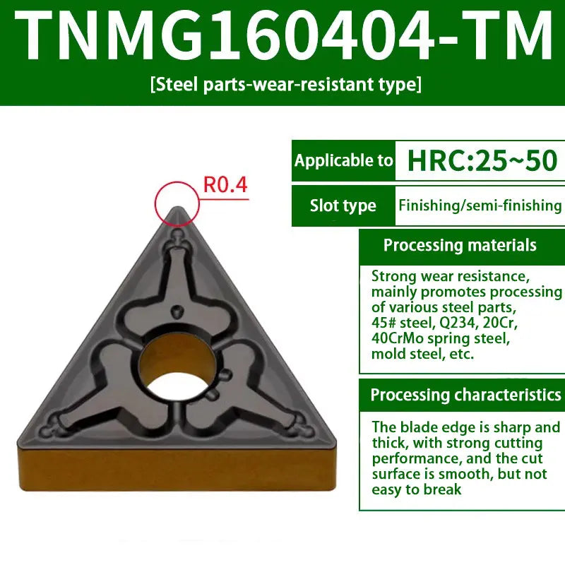 TNMG160404/08 triangle alloy cutter head Shandong Denso Pricision Tools Co.,Ltd.