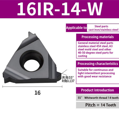 90-11IR/16IR internal thread blade steel blade head blade Universal internal thread turning blade Shandong Denso Pricision Tools Co.,Ltd.