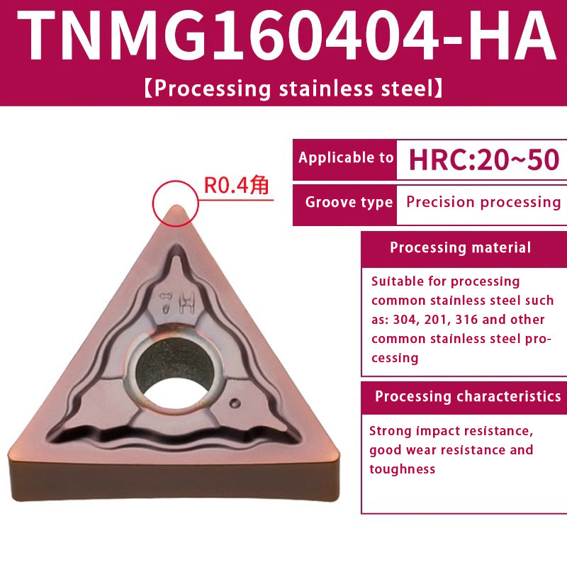 120-TNMG160404R/L-VF/S Steel Parts Fine Turning Triangular Grooving Knife Shandong Denso Pricision Tools Co.,Ltd.