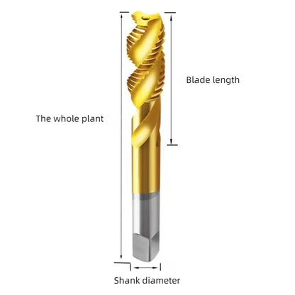 Spiral Pointed Taps Titanium Coated Thread Tap Drill Metric Hss Spiral Fluted Machine Screw Tap Shandong Denso Pricision Tools Co.,Ltd.