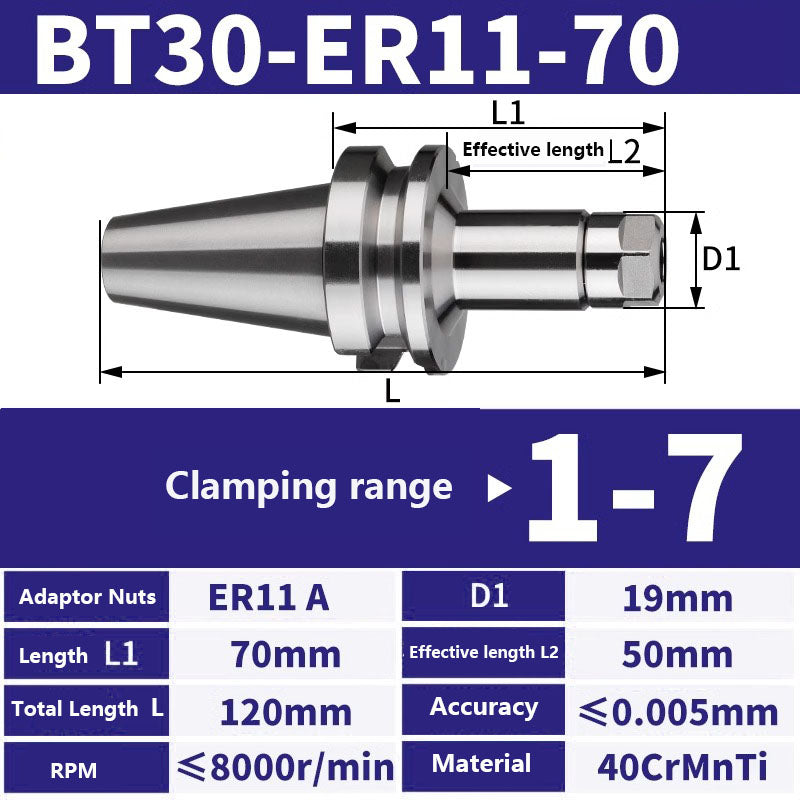 4001 BT30-ER11/16/20/25/32/40 Milling Tool Holder CNC Machining Center Spindle Tool Holder Shandong Denso Pricision Tools Co.,Ltd.