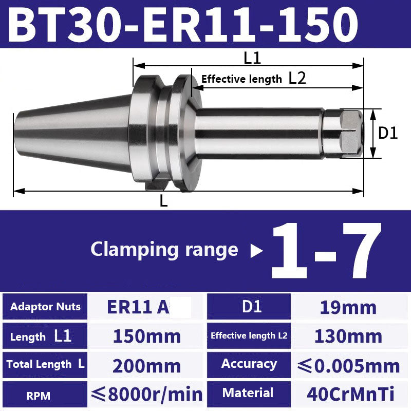 4001 BT30-ER11/16/20/25/32/40 Milling Tool Holder CNC Machining Center Spindle Tool Holder Shandong Denso Pricision Tools Co.,Ltd.