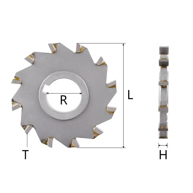 Side and face milling cutter Inlaid tungsten steel/tungsten carbide three-sided edge milling cutter W2 material Shandong Denso Pricision Tools Co.,Ltd.