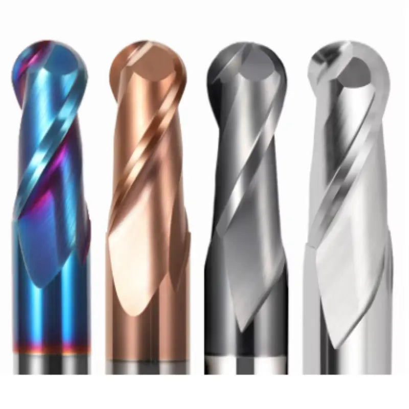 Ball Nose End Mill HRC55 2 Flute Tungsten Carbide Cutter CNC Bit R0.5 R0.75  Bitaluminum alloy special Shandong Denso Pricision Tools Co.,Ltd.