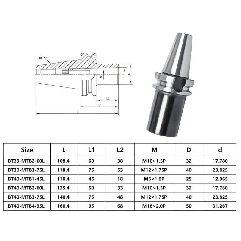 BT30/40/50-MTA/MTB Morse Taper Holder MTA Morse Taper Drill Bit MTB Morse Taper Milling Cutter Shandong Denso Pricision Tools Co.,Ltd.