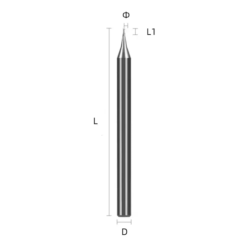 1mm end mill 1mm micro small diameter flat cutter 0.3 0.5 0.6 0.8 small diameter tungsten steel alloy end mill Shandong Denso Pricision Tools Co.,Ltd.