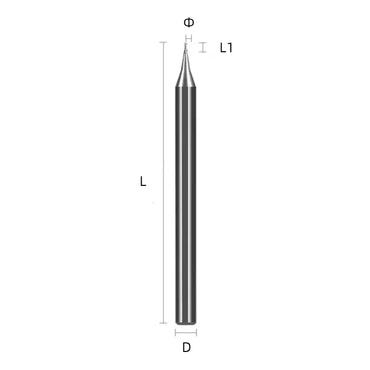 1mm end mill 1mm micro small diameter flat cutter 0.3 0.5 0.6 0.8 small diameter tungsten steel alloy end mill Shandong Denso Pricision Tools Co.,Ltd.