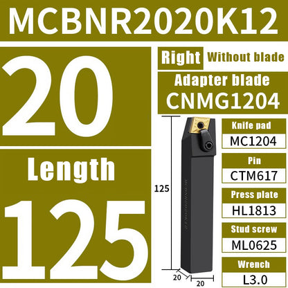 3038-CNC lathe tool bar 75 degree external cylindrical tool bar MCBNR/L lathe