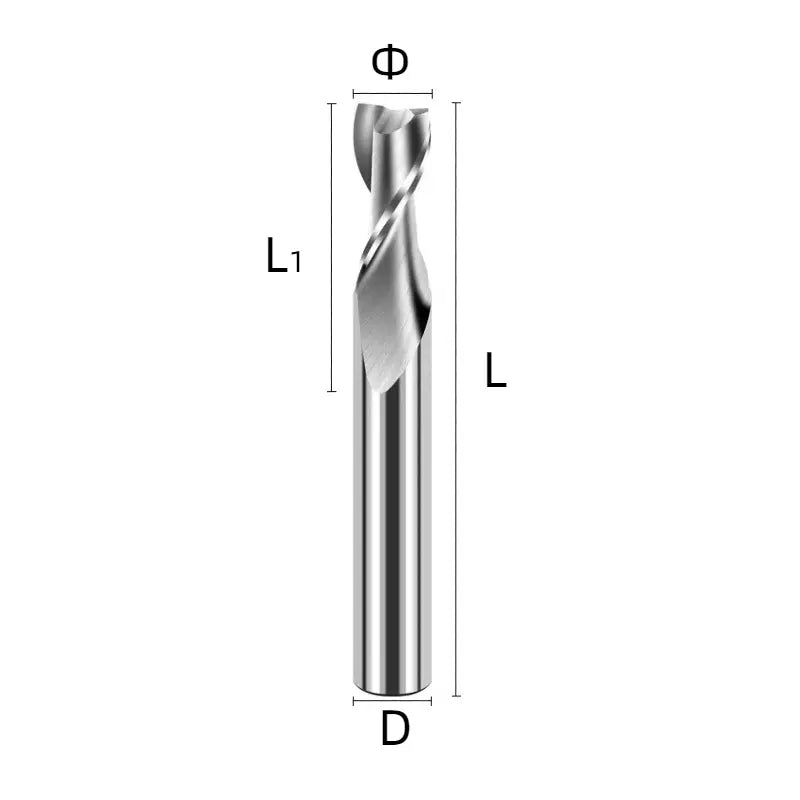 Square end mill 2Flute Super hard straight handle white steel Shandong Denso Pricision Tools Co.,Ltd.