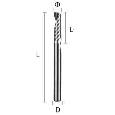 Single flute end mill spiral milling cutter supports non-standard customization Shandong Denso Pricision Tools Co.,Ltd.