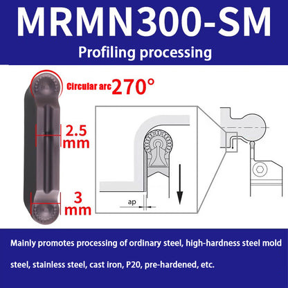 106-CNC circular grooving blade MRMN250 300 400 600-SM contoured round head cutting blade Shandong Denso Pricision Tools Co.,Ltd.