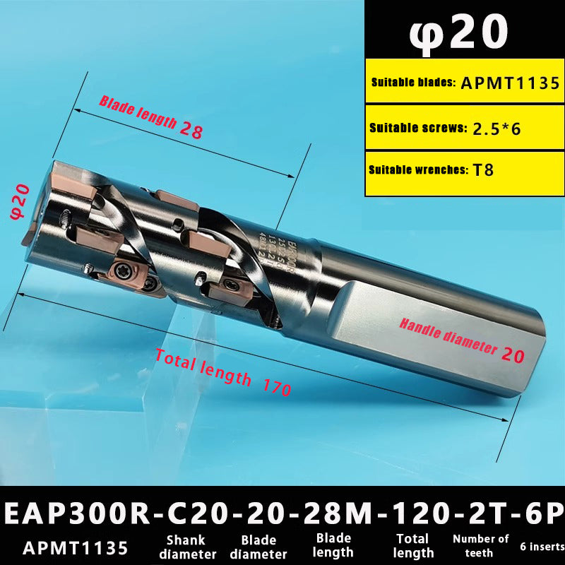 3016-Corn milling cutter spiral roughing right angle corn end milling cutter bar