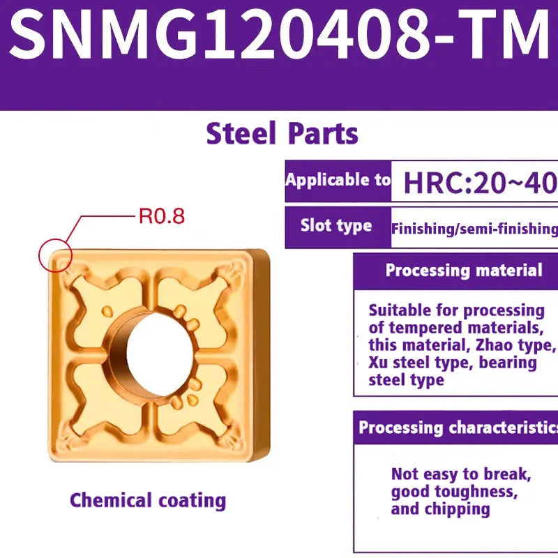 SNMG120408/04 Steel Castings Square insert Bits Shandong Denso Pricision Tools Co.,Ltd.