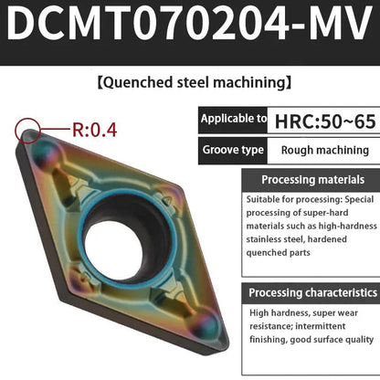 78-Diamond CNC lathe tool DCMT/DCGT external and internal hole turning blade alloy cutter head Shandong Denso Pricision Tools Co.,Ltd.