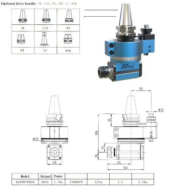 AG90-ER16 BT/NT/CAT Shandong Denso Pricision Tools Co.,Ltd.