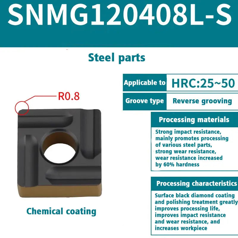 SNMG120408/04 Steel Castings Square insert Bits Shandong Denso Pricision Tools Co.,Ltd.