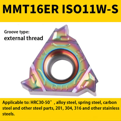 94-Colorful internal/external thread blade MMT 16IR/ER1.5-3.0 teeth steel parts high hardness special Shandong Denso Pricision Tools Co.,Ltd.