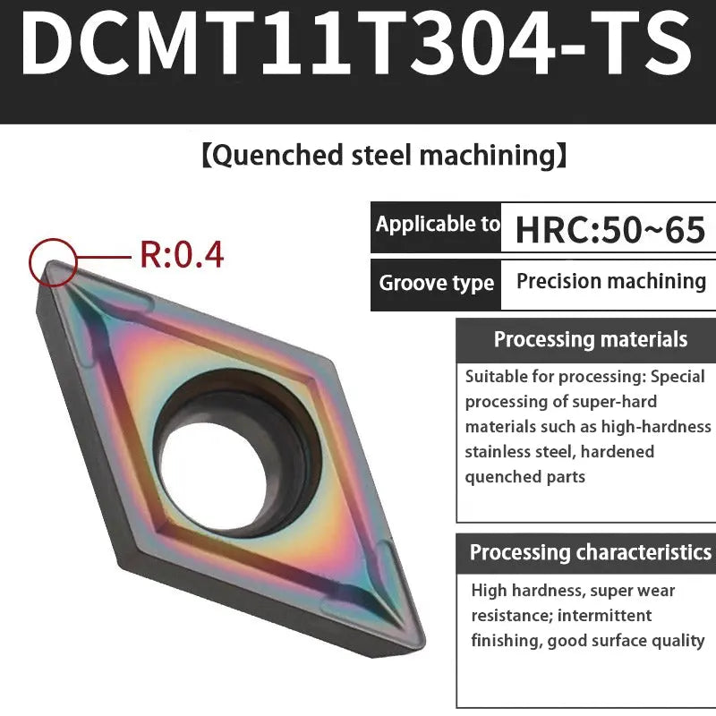 78-Diamond CNC lathe tool DCMT/DCGT external and internal hole turning blade alloy cutter head Shandong Denso Pricision Tools Co.,Ltd.