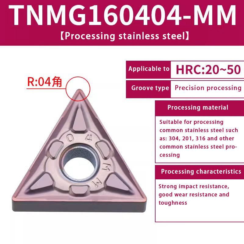 120-TNMG160404R/L-VF/S Steel Parts Fine Turning Triangular Grooving Knife Shandong Denso Pricision Tools Co.,Ltd.