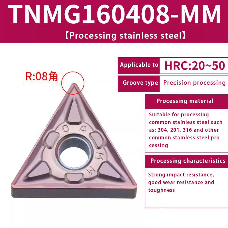 120-TNMG160404R/L-VF/S Steel Parts Fine Turning Triangular Grooving Knife Shandong Denso Pricision Tools Co.,Ltd.