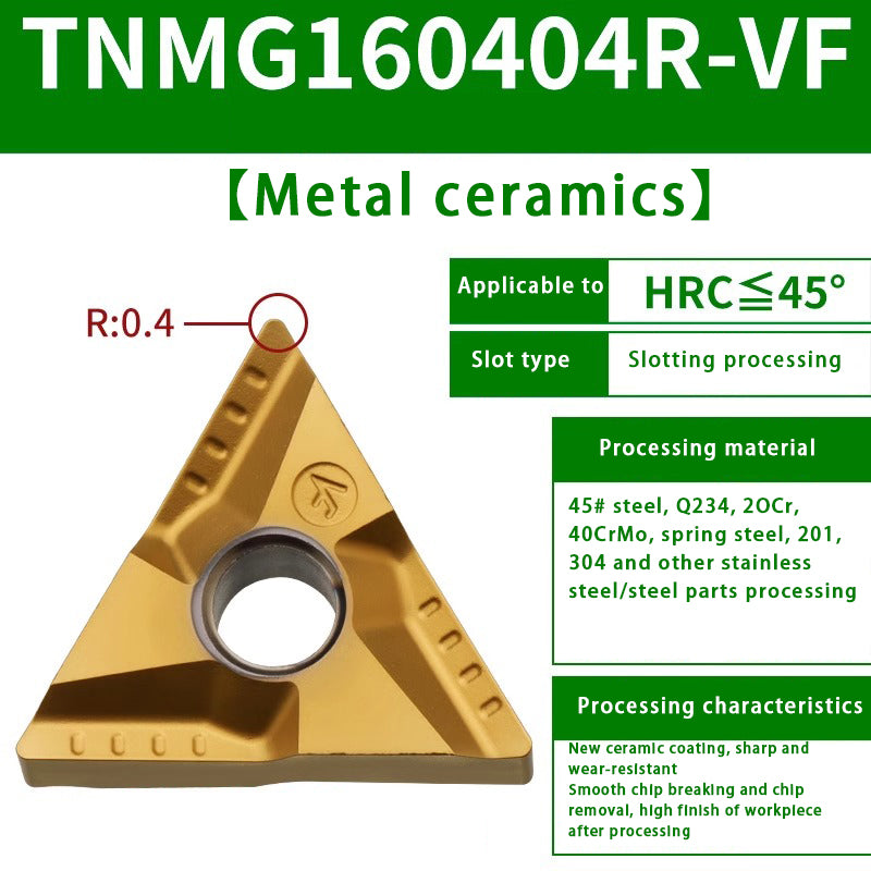 119-TNMG160404R/L-VF/S Steel Parts Fine Turning Triangular Grooving Knife Shandong Denso Pricision Tools Co.,Ltd.