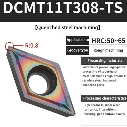 78-Diamond CNC lathe tool DCMT/DCGT external and internal hole turning blade alloy cutter head Shandong Denso Pricision Tools Co.,Ltd.