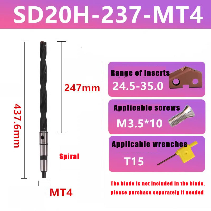 3014-Taper shank spade drill deep hole drill crown drill arbor blade knife grain