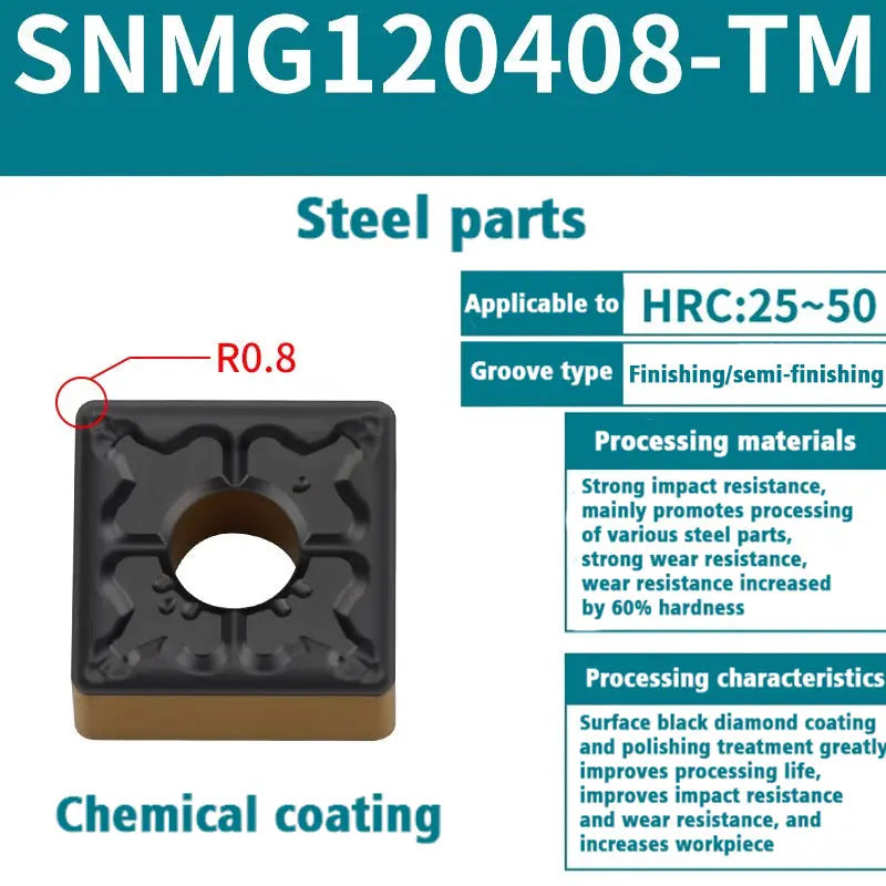 SNMG120408/04 Steel Castings Square insert Bits Shandong Denso Pricision Tools Co.,Ltd.