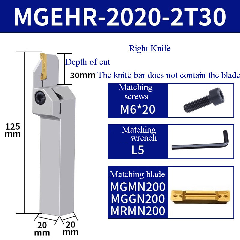 1002-MGEHR2020-3 straight  knife lathe tool lengthened cutting knife slotting knife