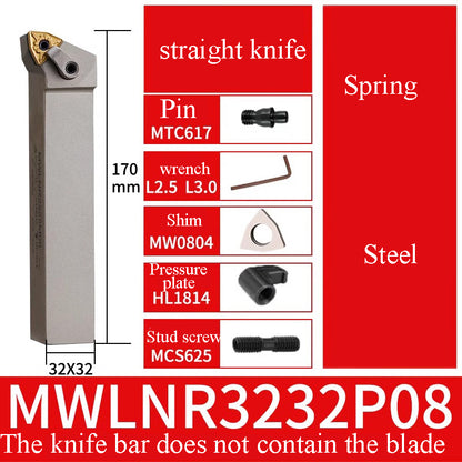 1001-MWLNR/MTJNR20 peach-shaped end face outer diameter turning tool bar lathe tool Shandong Denso Pricision Tools Co.,Ltd.