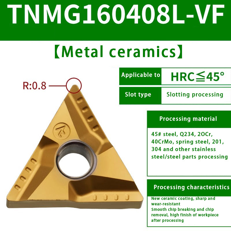 119-TNMG160404R/L-VF/S Steel Parts Fine Turning Triangular Grooving Knife Shandong Denso Pricision Tools Co.,Ltd.