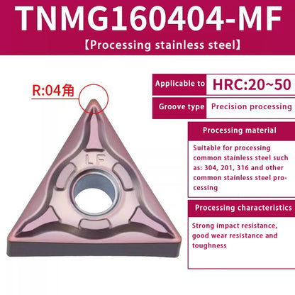 120-TNMG160404R/L-VF/S Steel Parts Fine Turning Triangular Grooving Knife Shandong Denso Pricision Tools Co.,Ltd.