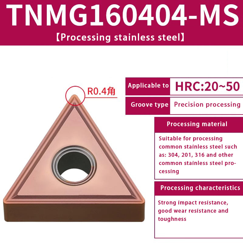 120-TNMG160404R/L-VF/S Steel Parts Fine Turning Triangular Grooving Knife Shandong Denso Pricision Tools Co.,Ltd.