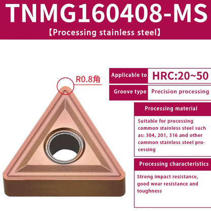 120-TNMG160404R/L-VF/S Steel Parts Fine Turning Triangular Grooving Knife Shandong Denso Pricision Tools Co.,Ltd.