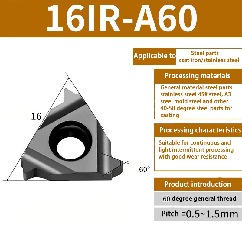 90-11IR/16IR internal thread blade steel blade head blade Universal internal thread turning blade Shandong Denso Pricision Tools Co.,Ltd.