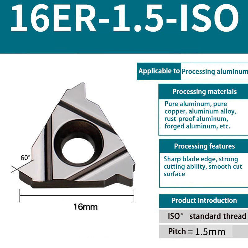 92-External thread inserts, large pitch, British 55-degree external thread turning inserts - aluminum parts processing Shandong Denso Pricision Tools Co.,Ltd.