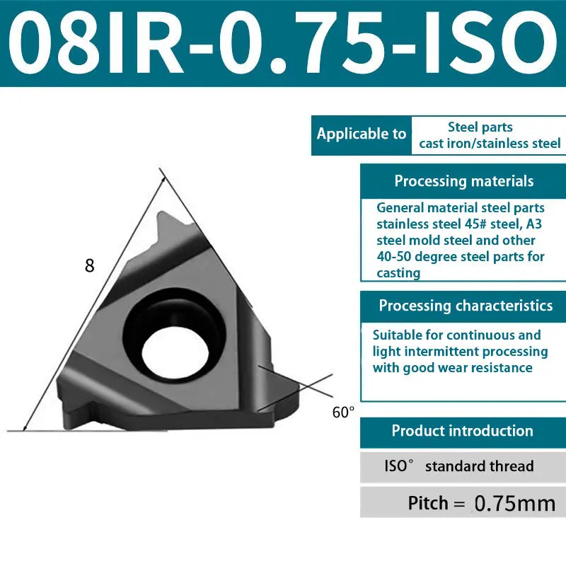 90-11IR/16IR internal thread blade steel blade head blade Universal internal thread turning blade Shandong Denso Pricision Tools Co.,Ltd.