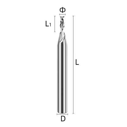 Square end mill 2Flute Super hard straight handle white steel Shandong Denso Pricision Tools Co.,Ltd.